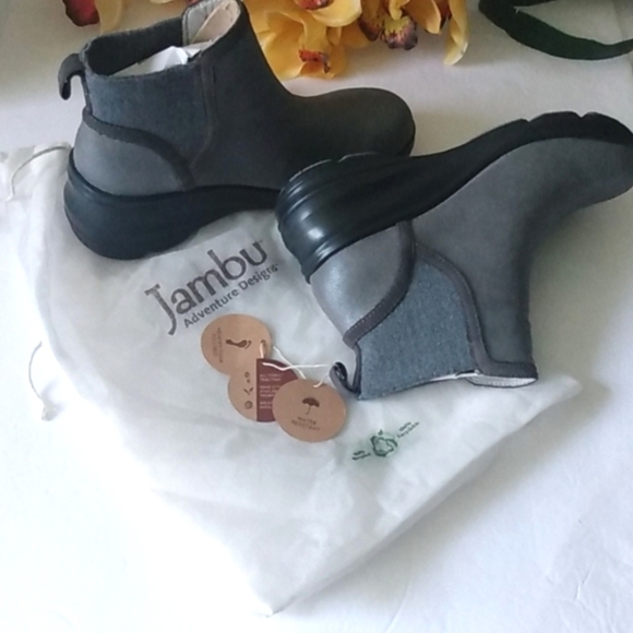 JAMBU GRAY WATER RESISTANT ALL-TERRA TRACTION MEMORY FOAM FOOTBED BOOTS SIZE 6.5 - Picture 13 of 16